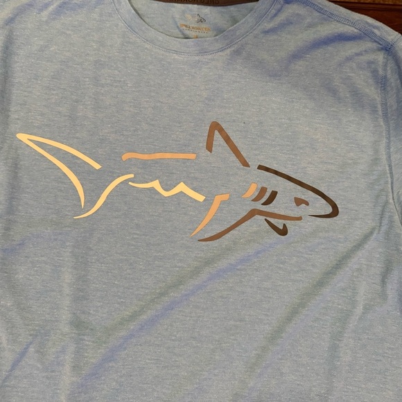 Greg Norman Collection Blue T Shirt Shark Logo - Picture 2 of 4